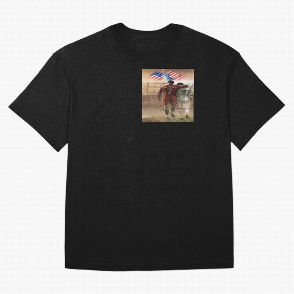 Ronaldo & messi 7_10 football USA sports top quality redbubble Oversized T-Shirt Relive Match Day Hype around FIFA World Cup 2026 USA Canada Mexico, Cristiano Ronaldo, Haaland and CR7, England and Germany, Sports Nostalgia, International