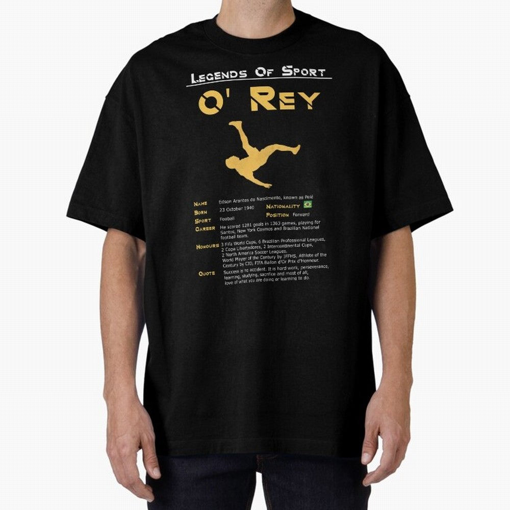 Legends of Sport Pele Pel¨¦ Oversized T-Shirt Live the Energy of FIFA World Cup 2026 Inspired by Neymar, Portugal, Spain and Germany Energy, Worldwide Fan Energy, Dramatic Goals, Stadium Lights and Championship Celebrations; Made for Collectors Who