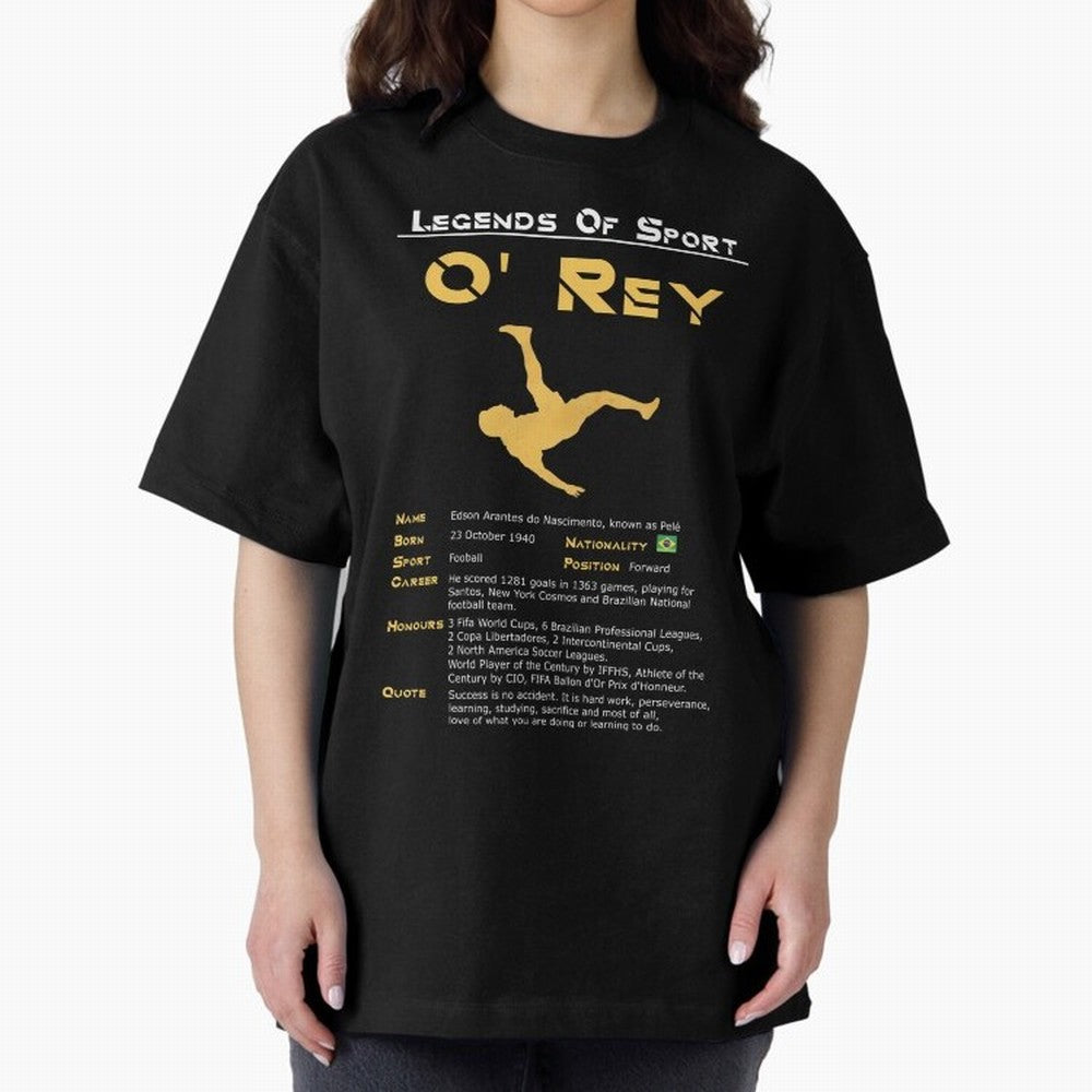 Legends of Sport Pele Pel¨¦ Oversized T-Shirt Live the Energy of FIFA World Cup 2026 Inspired by Neymar, Portugal, Spain and Germany Energy, Worldwide Fan Energy, Dramatic Goals, Stadium Lights and Championship Celebrations; Made for Collectors Who
