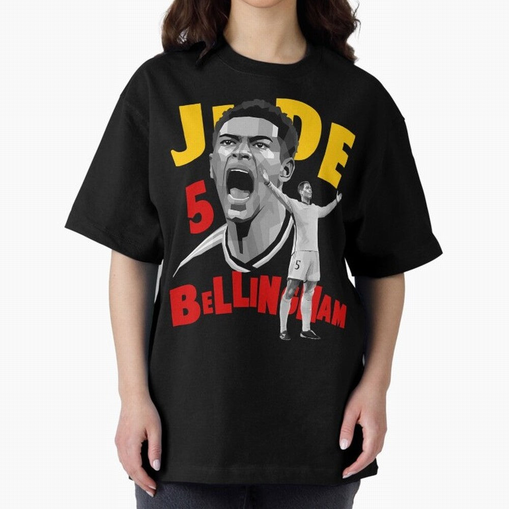 Jude Bellingham Oversized T-Shirt Join the Countdown to FIFA World Cup 2026 Group Stage Spirit, with Brazil, Portugal and Argentina, CR7, Football History, Final Match Energy, Crowd Noise and Once in a Lifetime Moments; Perfect for Fans,