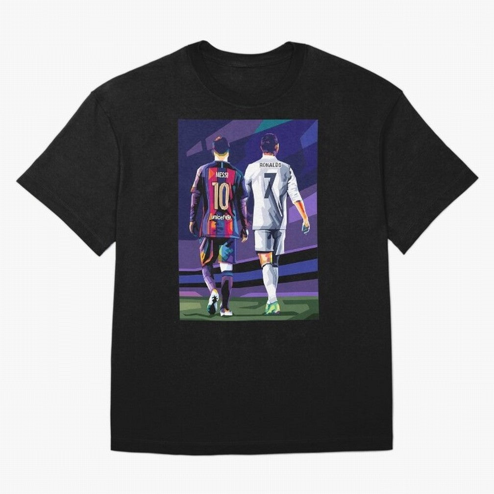 Ronaldo And Messi Oversized T-Shirt Carry National Pride through FIFA World Cup 2026 Spirit, Inspired by Portugal, Spain and Germany, Messi, CR7 and Mbappe, Stadium Memories, Football Loyalty, International Chants and Championship Tradition;