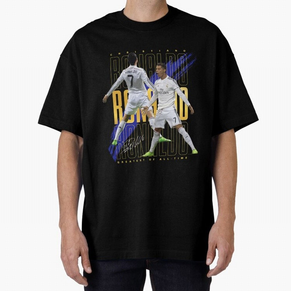 Ronaldo Soccer Legend Design For Football Fans Gift For Sports Enthusiasts Oversized T-Shirt Celebrate the Road through FIFA World Cup 2026 Driven by Mbappe and Neymar, Argentina, France and Brazil Energy, Match Day Excitement, Supporter Culture,