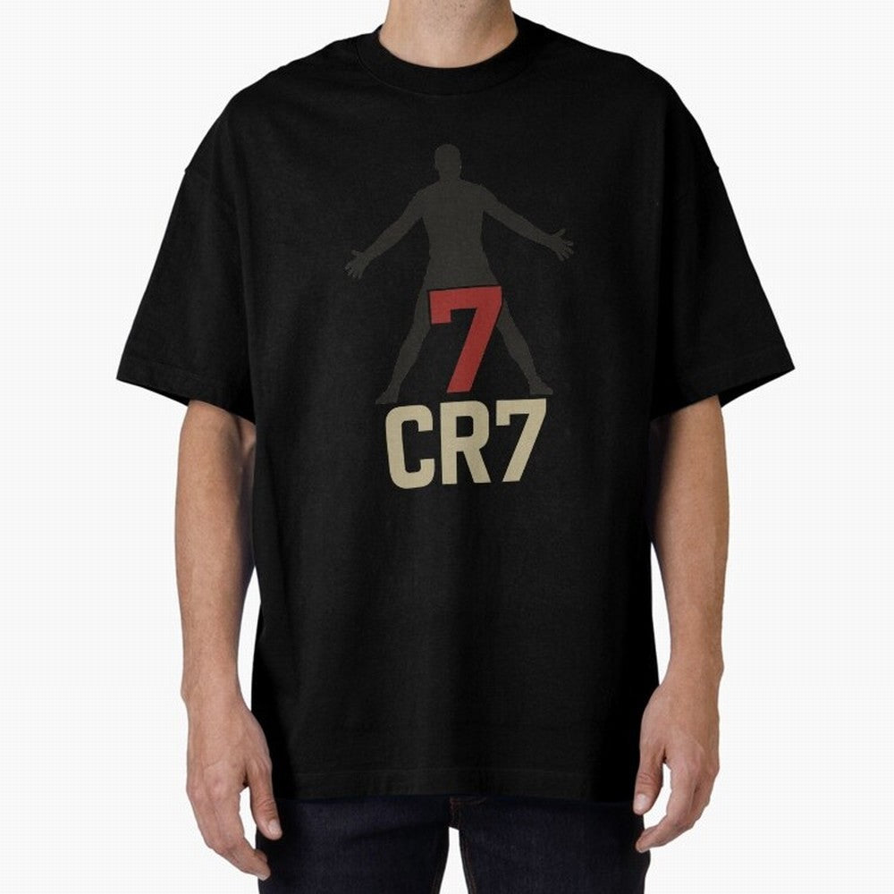 A footballer with a well-known shirt number Oversized T-Shirt Celebrate the Road through FIFA World Cup 2026 Group Stage Spirit, Connected to Argentina, France and Brazil, Cristiano Ronaldo, Haaland and CR7, Worldwide Fan Energy, Dramatic Goals,