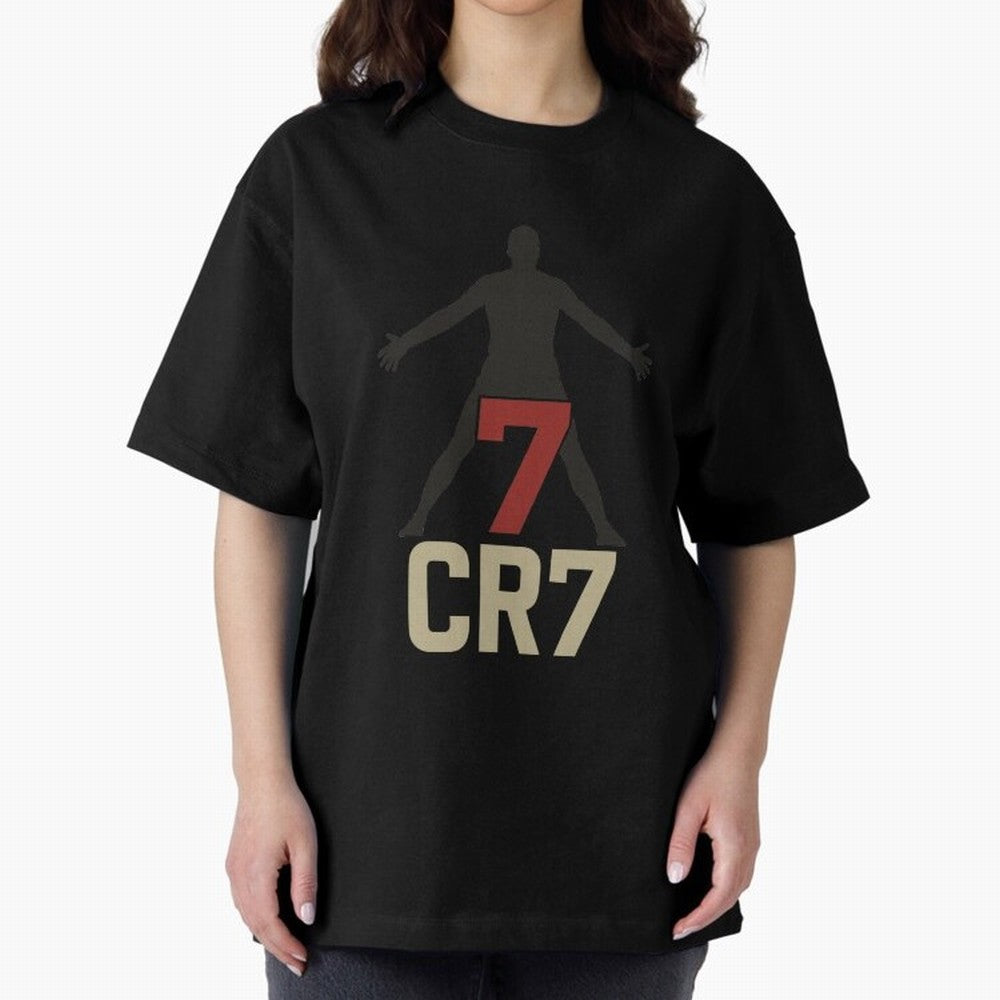 A footballer with a well-known shirt number Oversized T-Shirt Celebrate the Road through FIFA World Cup 2026 Group Stage Spirit, Connected to Argentina, France and Brazil, Cristiano Ronaldo, Haaland and CR7, Worldwide Fan Energy, Dramatic Goals,