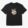 Soccer Ball with Kings Crown, Sticker Illustration Oversized T-Shirt Relive the Noise and Pride of Global Football Passion for FIFA World Cup 2026 USA Canada Mexico, Highlighting CR7, Argentina, Global Supporter Spirit, Legendary Goals, National