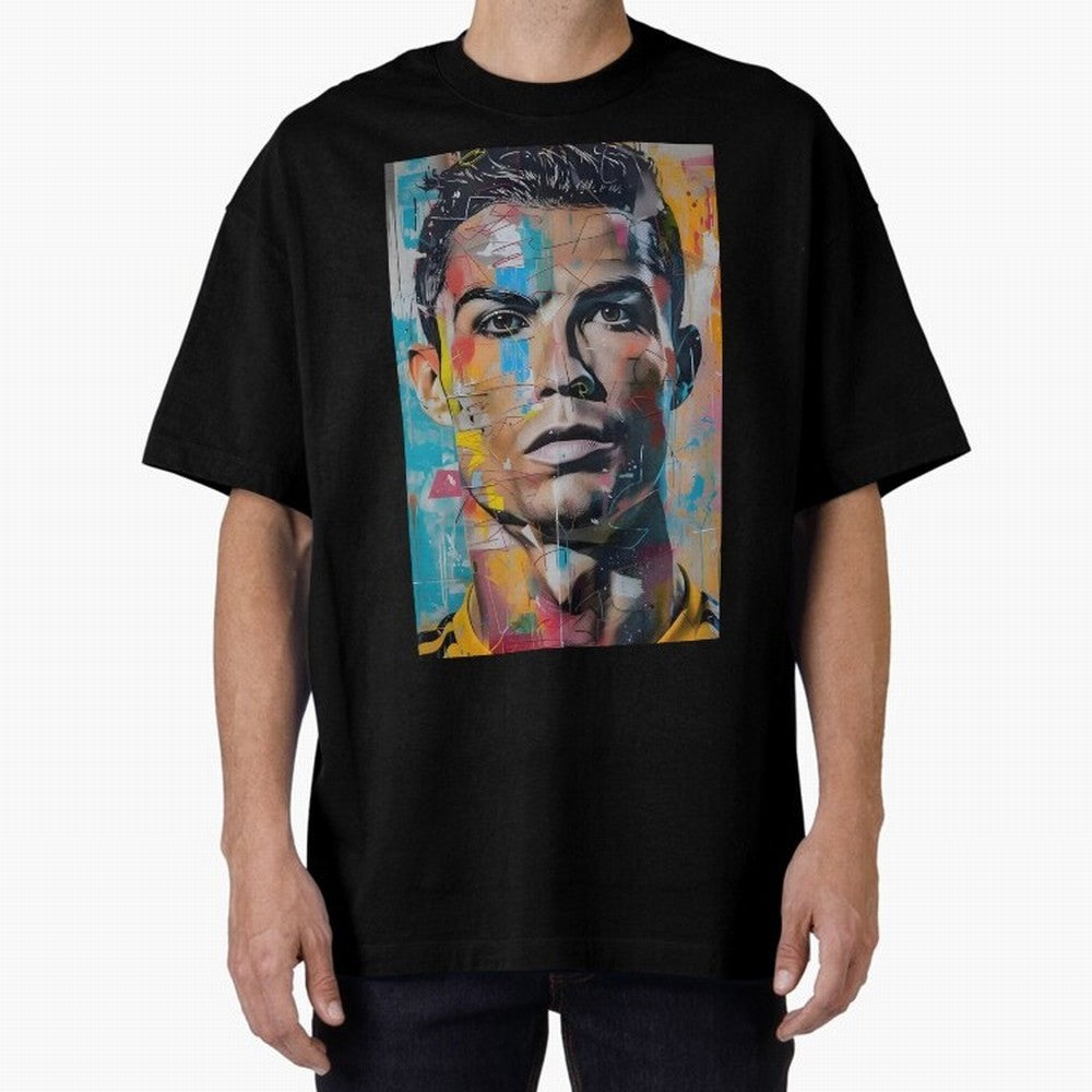 Christiano Ronaldo Oversized T-Shirt Celebrate Fan Culture around FIFA World Cup 2026 USA Canada Mexico Spirit, Celebrating Argentina, France and Brazil, Messi, CR7 and Mbappe, Classic Soccer Heritage, Championship Pressure, Fan Loyalty and