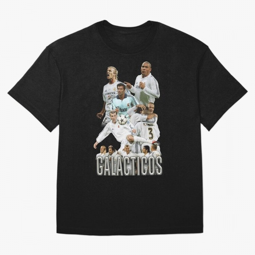 Real Madrid Galacticos Soccer Legends Collage Poster Oversized T-Shirt Bring Legendary Rivalry Energy to Match Day Hype around FIFA World Cup 2026 USA Canada Mexico, Messi and Cristiano Ronaldo, Netherlands, Tournament Hype, Historic Matchups,