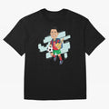 BACK TO SCHOOL - CARICATURE - CHRISTIANO - RONALDO Oversized T-Shirt Showcase FIFA World Cup 2026 USA Canada Mexico for Fans of Neymar, Haaland and Cristiano Ronaldo and Brazil, Bringing Fan Favorite Moments, National Team Passion, Big Match Drama