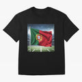 Portugal Flag 3D Football Design ¨C Supporters Portugal Oversized T-Shirt Create FIFA World Cup 2026 USA Canada Mexico Spirit, Connected to Argentina and Brazil, Cristiano Ronaldo, Haaland and CR7, Vintage Soccer Flavor, Modern Football Stars,