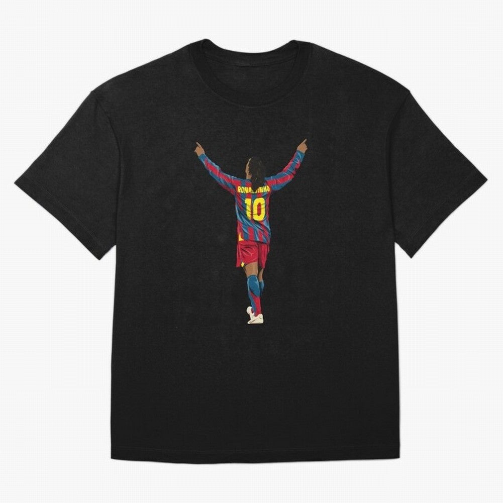 Ronaldinho Oversized T-Shirt Stand with Match Day Hype around FIFA World Cup 2026 USA Canada Mexico, CR7, Netherlands, Vintage Soccer Flavor, Modern Football Stars, National Flags and Final Night Emotion; Perfect for People Who Love Argentina,