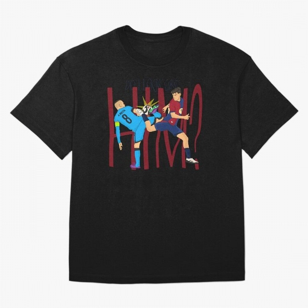 Iniesta and pedri the past and present Oversized T-Shirt Bring World Football Passion into FIFA World Cup 2026 USA Canada Mexico Featuring Haaland and Mbappe, Spain Energy, Championship Spirit, Famous Goals, Roaring Crowds and International