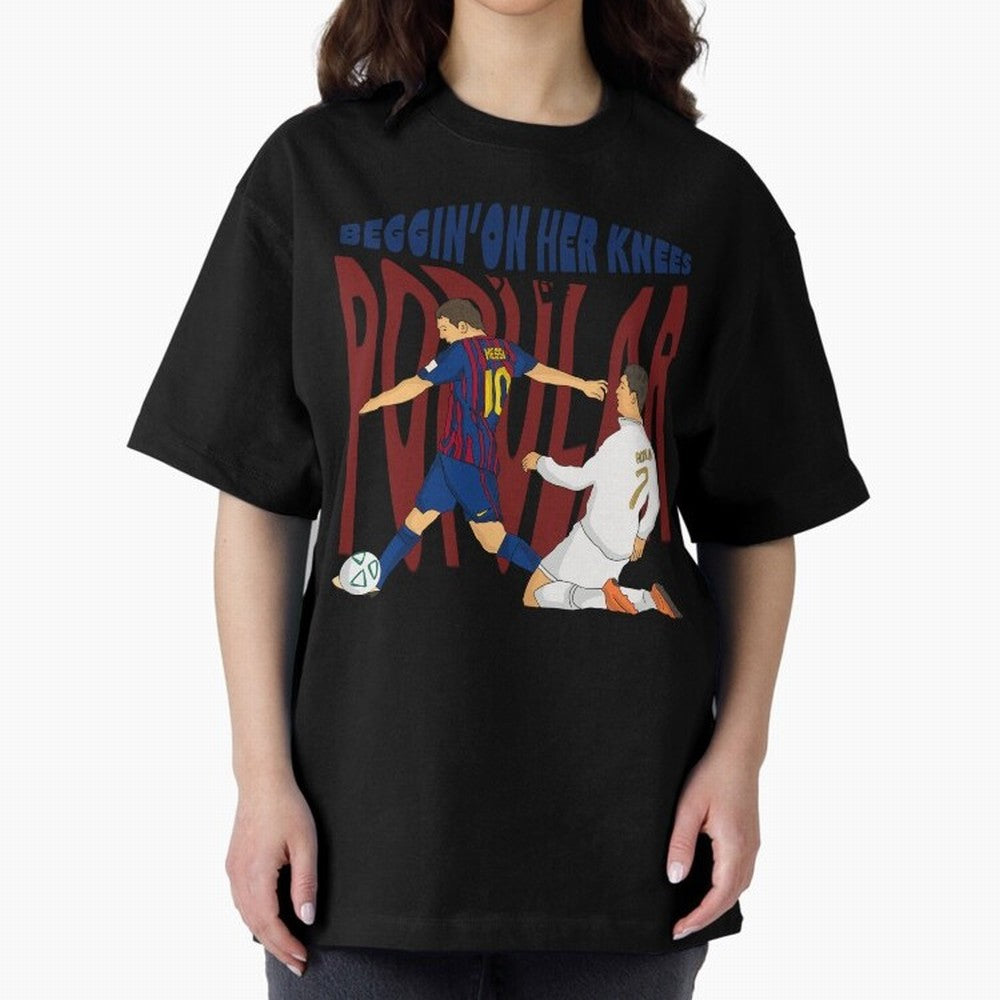 Messi and Ronaldo elclassico moment Oversized T-Shirt Relive Global Football Passion for FIFA World Cup 2026 Group Stage, Made for Neymar, Haaland and Cristiano Ronaldo, England and Germany, Game Day Rituals, Football Legends, Country Pride and the