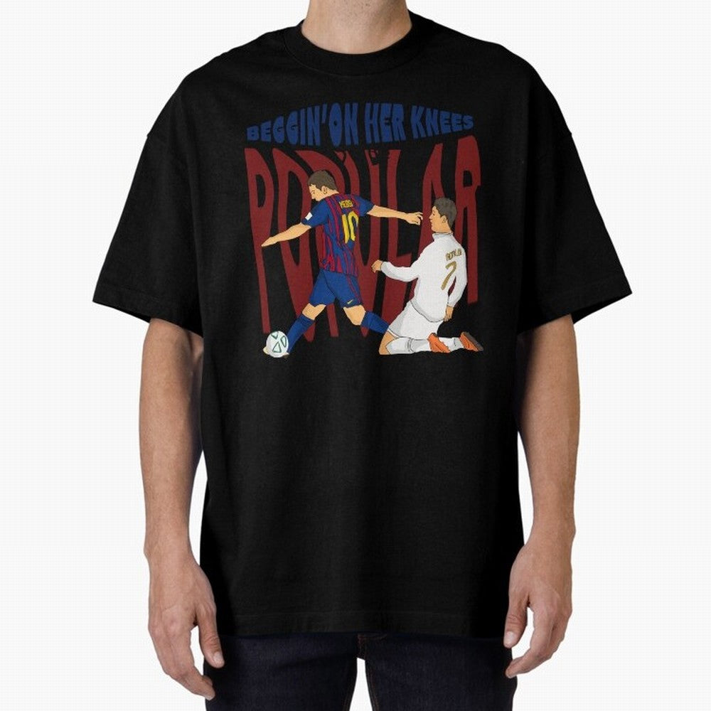 Messi and Ronaldo elclassico moment Oversized T-Shirt Relive Global Football Passion for FIFA World Cup 2026 Group Stage, Made for Neymar, Haaland and Cristiano Ronaldo, England and Germany, Game Day Rituals, Football Legends, Country Pride and the