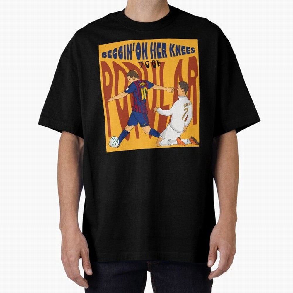 Messi and Ronaldo el classico Oversized T-Shirt Back Your Heroes with Match Day Hype around FIFA World Cup 2026 Group Stage, Haaland and Mbappe, Brazil, Portugal and Argentina, Football History, Final Match Energy, Crowd Noise and Once in a