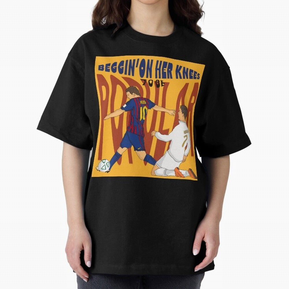 Messi and Ronaldo el classico Oversized T-Shirt Back Your Heroes with Match Day Hype around FIFA World Cup 2026 Group Stage, Haaland and Mbappe, Brazil, Portugal and Argentina, Football History, Final Match Energy, Crowd Noise and Once in a