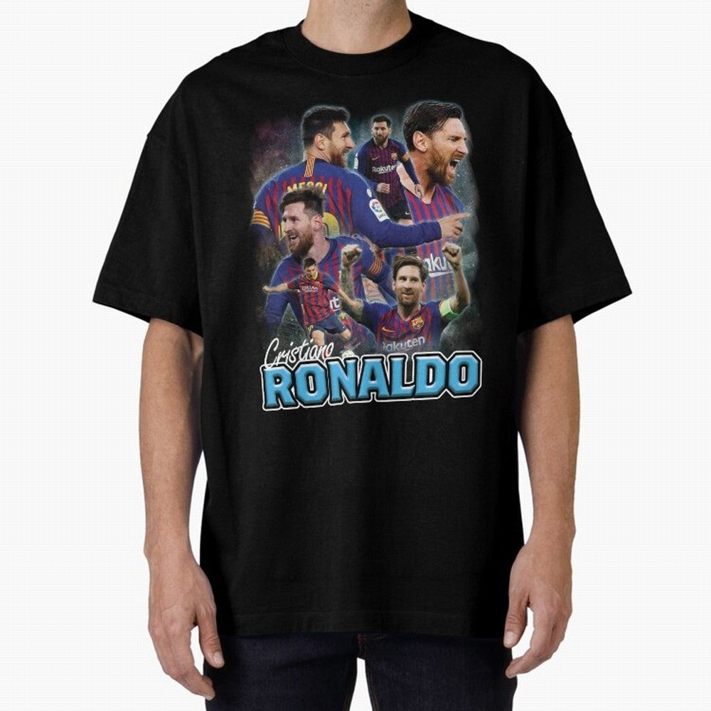 Ronaldo / Messi Pardoy Shirt Oversized T-Shirt Showcase FIFA World Cup 2026 for Fans of Haaland and Portugal, Spain and Germany, Bringing Match Day Excitement, Supporter Culture, Golden Goals and Global Football Passion; Perfect for Fans,