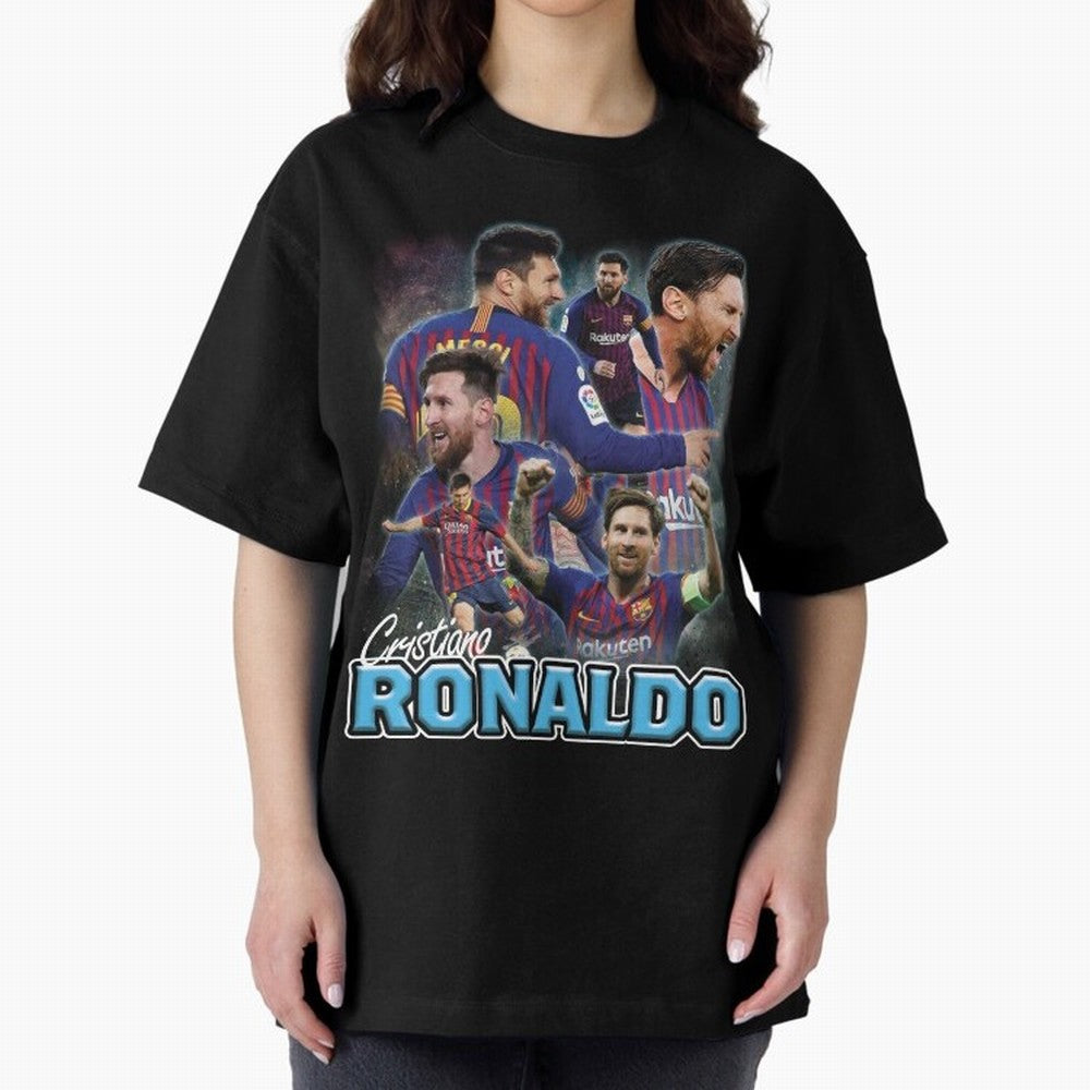 Ronaldo / Messi Pardoy Shirt Oversized T-Shirt Showcase FIFA World Cup 2026 for Fans of Haaland and Portugal, Spain and Germany, Bringing Match Day Excitement, Supporter Culture, Golden Goals and Global Football Passion; Perfect for Fans,