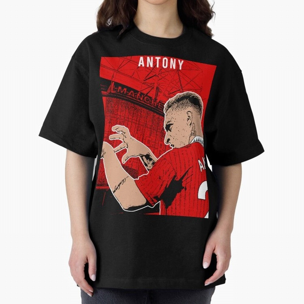 Antony Oversized T-Shirt Show Fan Pride Across FIFA World Cup 2026 for Fans of Cristiano Ronaldo, Haaland and CR7 and France, Bringing Champion Mindset, Group Stage Buzz, Knockout Tension and Passionate Fan Culture; Perfect for Supporters Who Want