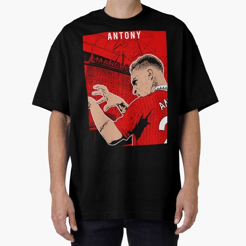 Antony Oversized T-Shirt Show Fan Pride Across FIFA World Cup 2026 for Fans of Cristiano Ronaldo, Haaland and CR7 and France, Bringing Champion Mindset, Group Stage Buzz, Knockout Tension and Passionate Fan Culture; Perfect for Supporters Who Want
