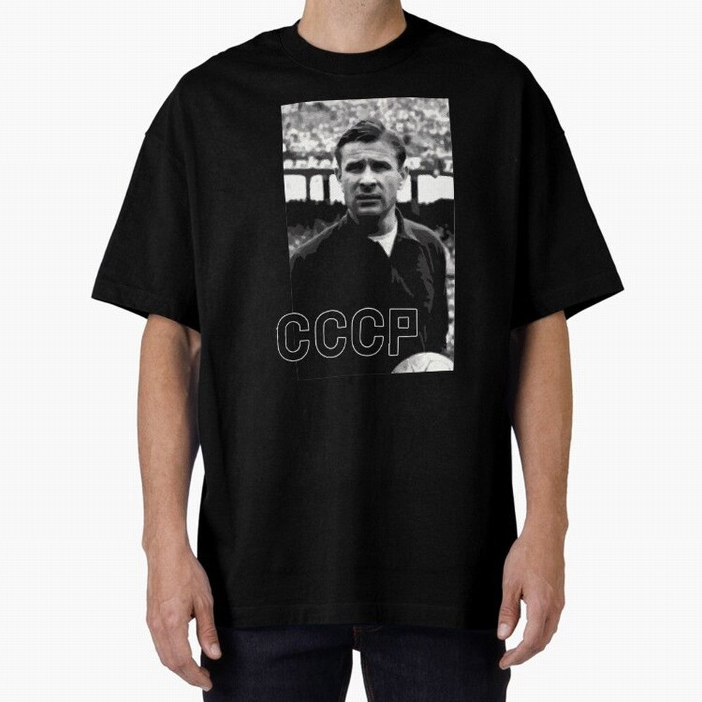 Lev Yashin Football Legends1 Oversized T-Shirt Honor the Beautiful Game during Global Football Passion for FIFA World Cup 2026, Inspired by Haaland and Mbappe, Portugal, Worldwide Fan Energy, Dramatic Goals, Stadium Lights and Championship
