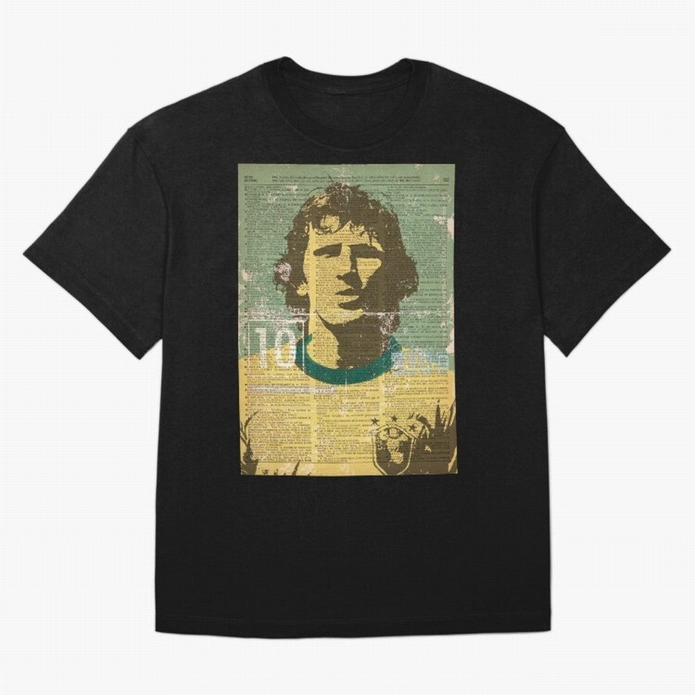 ZICO Oversized T-Shirt Celebrate Football Heritage in FIFA World Cup 2026 Group Stage Spirit, Filled with Brazil, Haaland and Mbappe, Match Day Excitement, Supporter Culture, Golden Goals and Global Football Passion; Ideal for Football Dads,