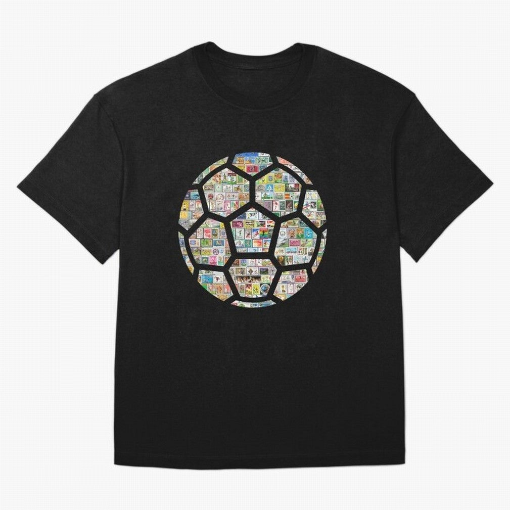 Philately Soccer Ball Oversized T-Shirt Bring Match Day Fire to FIFA World Cup 2026 Spirit, Celebrating Argentina, Cristiano Ronaldo, Soccer Culture, Superstar Moments, National Team Dreams and Competitive Fire; Great for Supporters Who Love