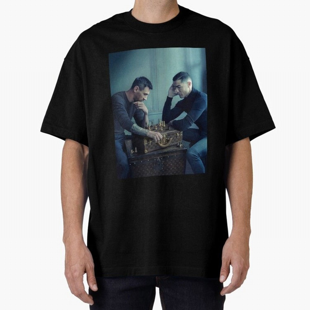 Messi and Ronaldo Chess Shirt, Vintage Lionel Messi Shirt, Lionel Messi Sweatshirt, Messi Hoodie, Retro Messi Hoodie Oversized T-Shirt Stand with FIFA World Cup 2026 Group Stage Spirit, Capturing France, Mbappe and Neymar, Stadium Chants, National