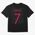 Christiano Ronaldo Portugal Away Jersey 2020 Oversized T-Shirt Follow Every Goal of FIFA World Cup 2026 Spirit, Filled with Argentina and Brazil, Messi and Cristiano Ronaldo, Supporter Pride, Iconic Celebrations, Legendary Names and Global Match