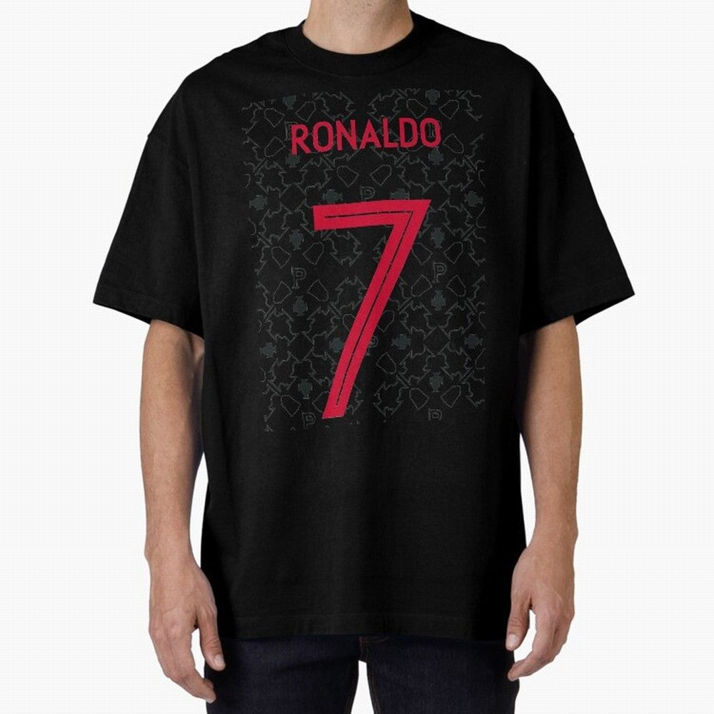 Christiano Ronaldo Portugal Away Jersey 2020 Oversized T-Shirt Follow Every Goal of FIFA World Cup 2026 Spirit, Filled with Argentina and Brazil, Messi and Cristiano Ronaldo, Supporter Pride, Iconic Celebrations, Legendary Names and Global Match