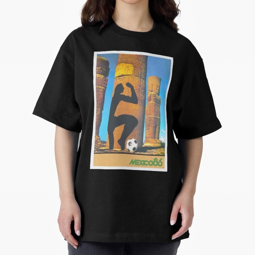 Mexico 86 Oversized T-Shirt Celebrate Unforgettable Nights in FIFA World Cup 2026 USA Canada Mexico Spirit, Filled with Spain and Netherlands, Messi, CR7 and Mbappe, Football History, Final Match Energy, Crowd Noise and Once in a Lifetime Moments;