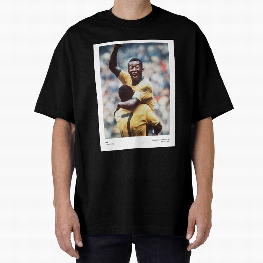 Pele Oversized T-Shirt Celebrate Supporters United by the FIFA World Cup 2026 USA Canada Mexico Journey through Neymar, Haaland and Cristiano Ronaldo Highlights, Portugal Pride, Vintage Soccer Flavor, Modern Football Stars, National Flags and Final