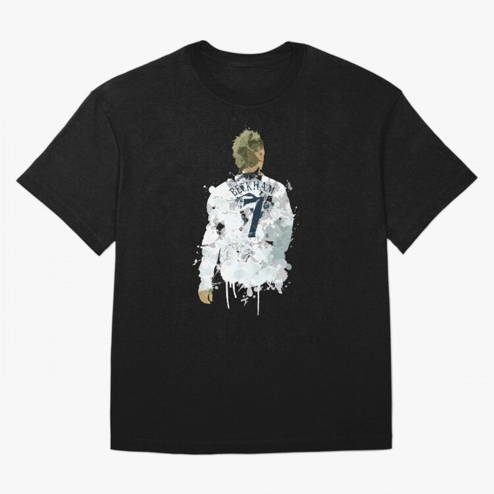 David Beckham England Captain Art Oversized T-Shirt Showcase Global Football Passion for FIFA World Cup 2026 USA Canada Mexico, with Messi, CR7 and Mbappe, Spain and Netherlands, Vintage Soccer Flavor, Modern Football Stars, National Flags and