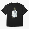 David Beckham England Captain Art Oversized T-Shirt Showcase Global Football Passion for FIFA World Cup 2026 USA Canada Mexico, with Messi, CR7 and Mbappe, Spain and Netherlands, Vintage Soccer Flavor, Modern Football Stars, National Flags and