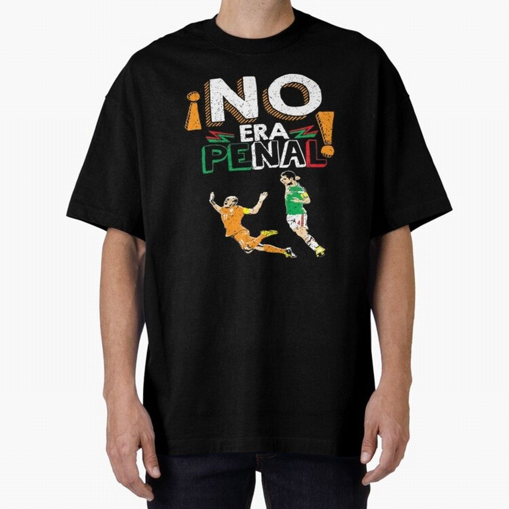 No Era Penal Oversized T-Shirt Show Match Day Excitement for FIFA World Cup 2026 for Fans of Cristiano Ronaldo, Haaland and CR7 and Brazil, Bringing Tournament Hype, Historic Matchups, Family Viewing Parties and Global Sports Pride; Great for