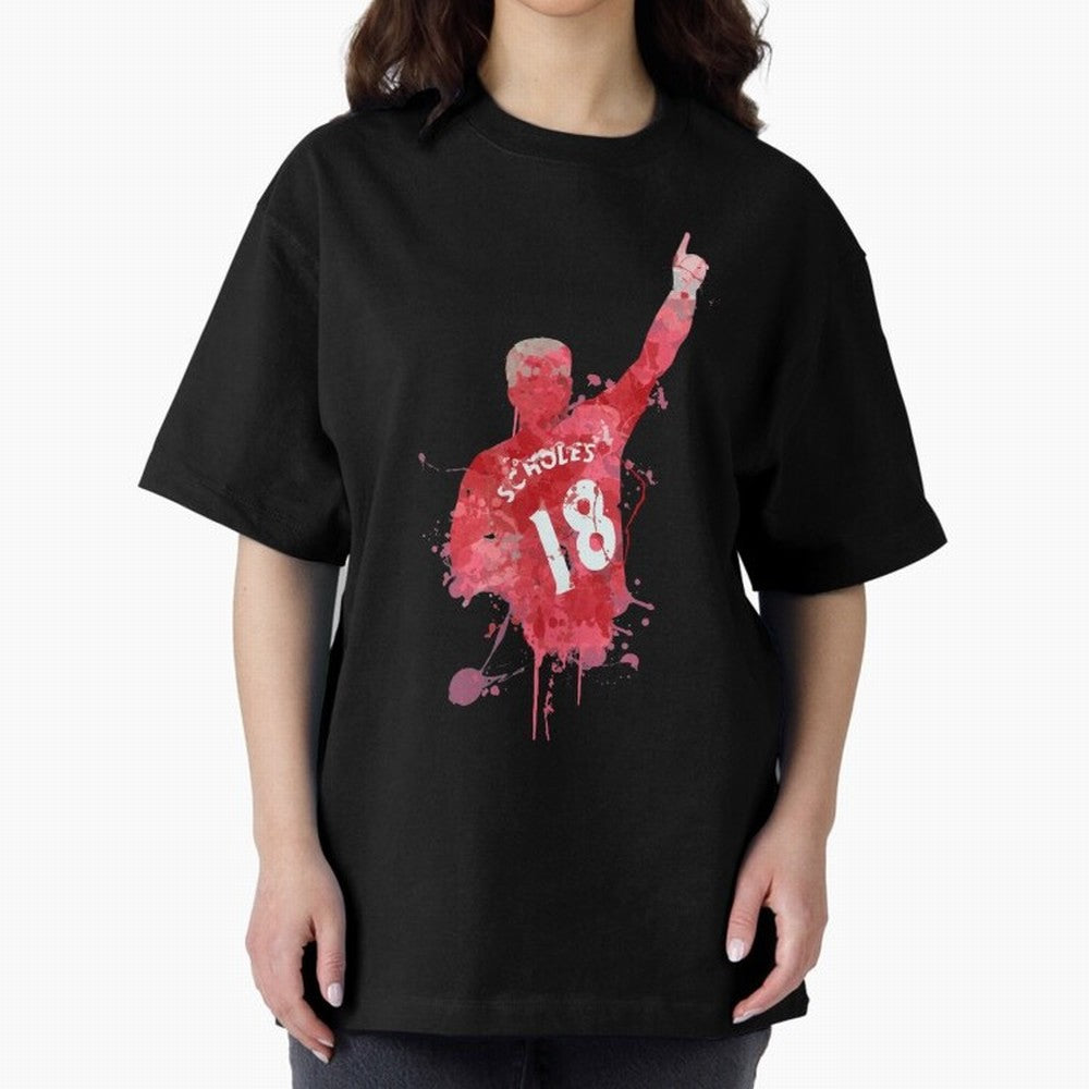 Paul Scholes Manchester United Legend Art Oversized T-Shirt Carry the Dream of Match Day Hype around FIFA World Cup 2026 USA Canada Mexico, Cristiano Ronaldo, Spain and Netherlands, Champion Mindset, Group Stage Buzz, Knockout Tension and
