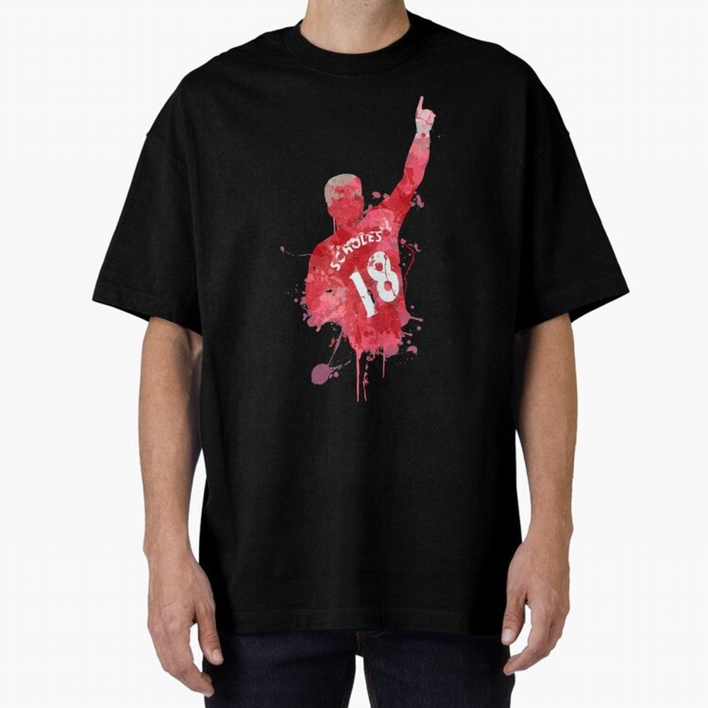 Paul Scholes Manchester United Legend Art Oversized T-Shirt Carry the Dream of Match Day Hype around FIFA World Cup 2026 USA Canada Mexico, Cristiano Ronaldo, Spain and Netherlands, Champion Mindset, Group Stage Buzz, Knockout Tension and
