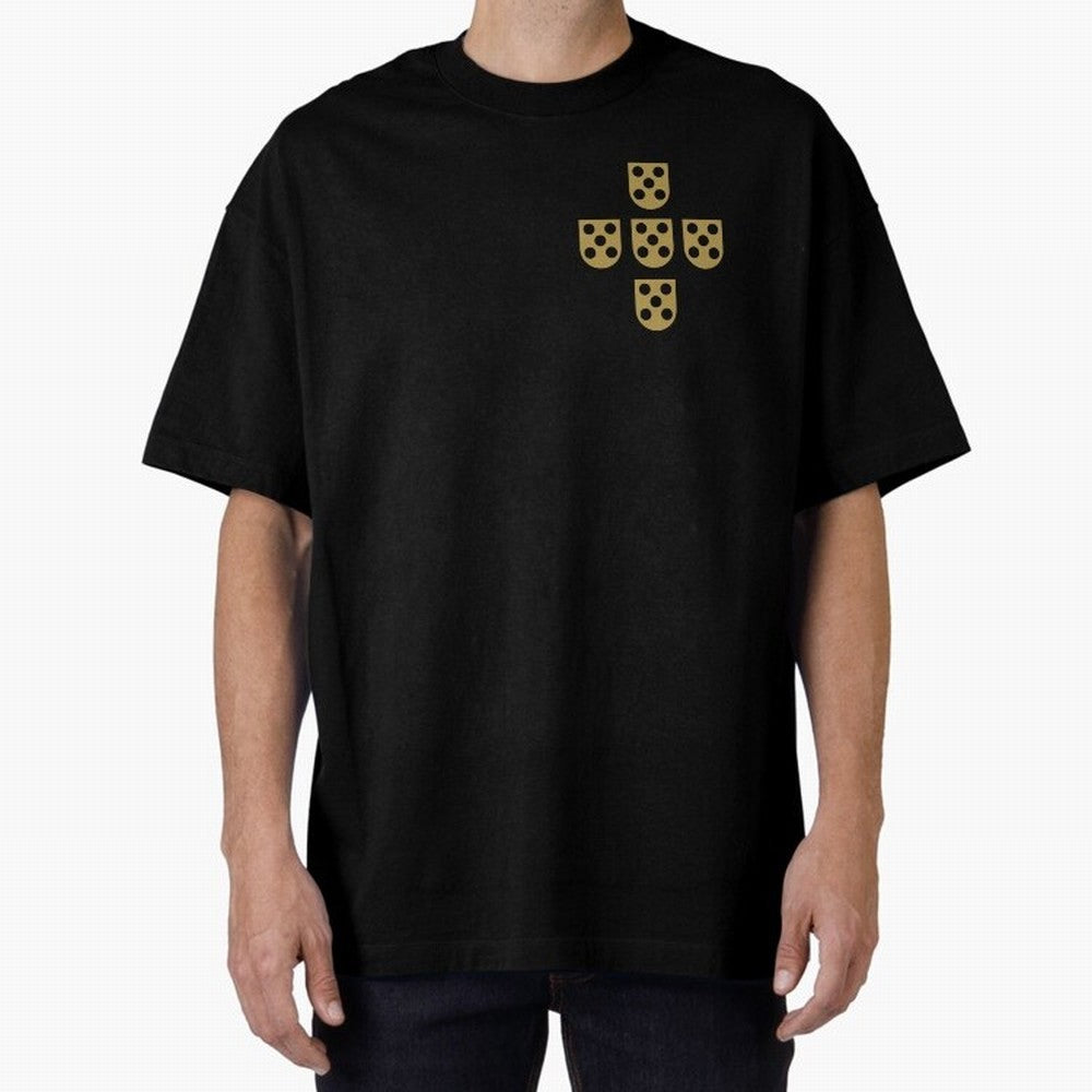 Quinas Portugal Gold B Oversized T-Shirt Feel FIFA World Cup 2026 USA Canada Mexico Built around CR7 and Messi, Brazil Energy, Global Supporter Spirit, Legendary Goals, National Colors and Tournament Celebration; Built for Supporters Chasing Trophy
