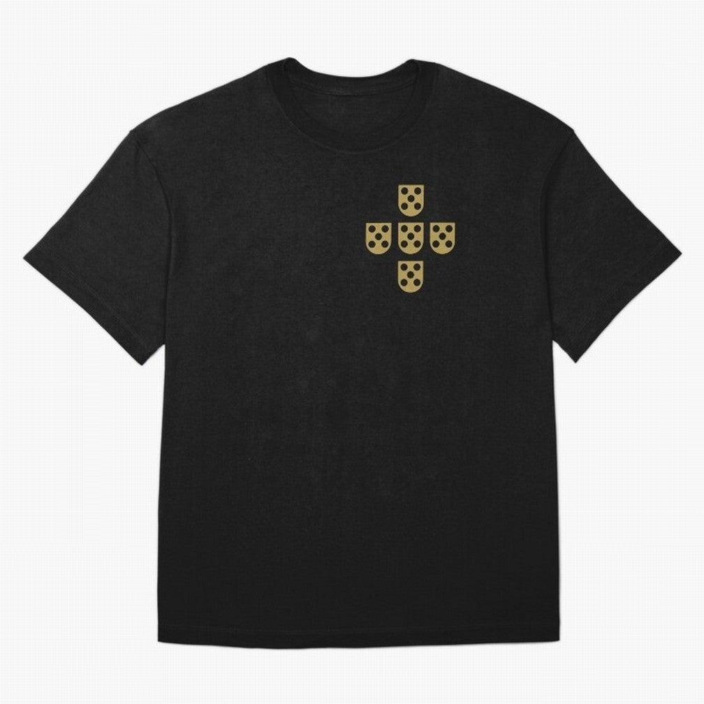 Quinas Portugal Gold B Oversized T-Shirt Feel FIFA World Cup 2026 USA Canada Mexico Built around CR7 and Messi, Brazil Energy, Global Supporter Spirit, Legendary Goals, National Colors and Tournament Celebration; Built for Supporters Chasing Trophy