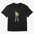 Brazilian Football Player from Milano Oversized T-Shirt Show Up for the Glory of Global Football Passion for FIFA World Cup 2026, Filled with Messi, Neymar and Mbappe, Spain and Netherlands, Stadium Chants, National Pride, Trophy Dreams and