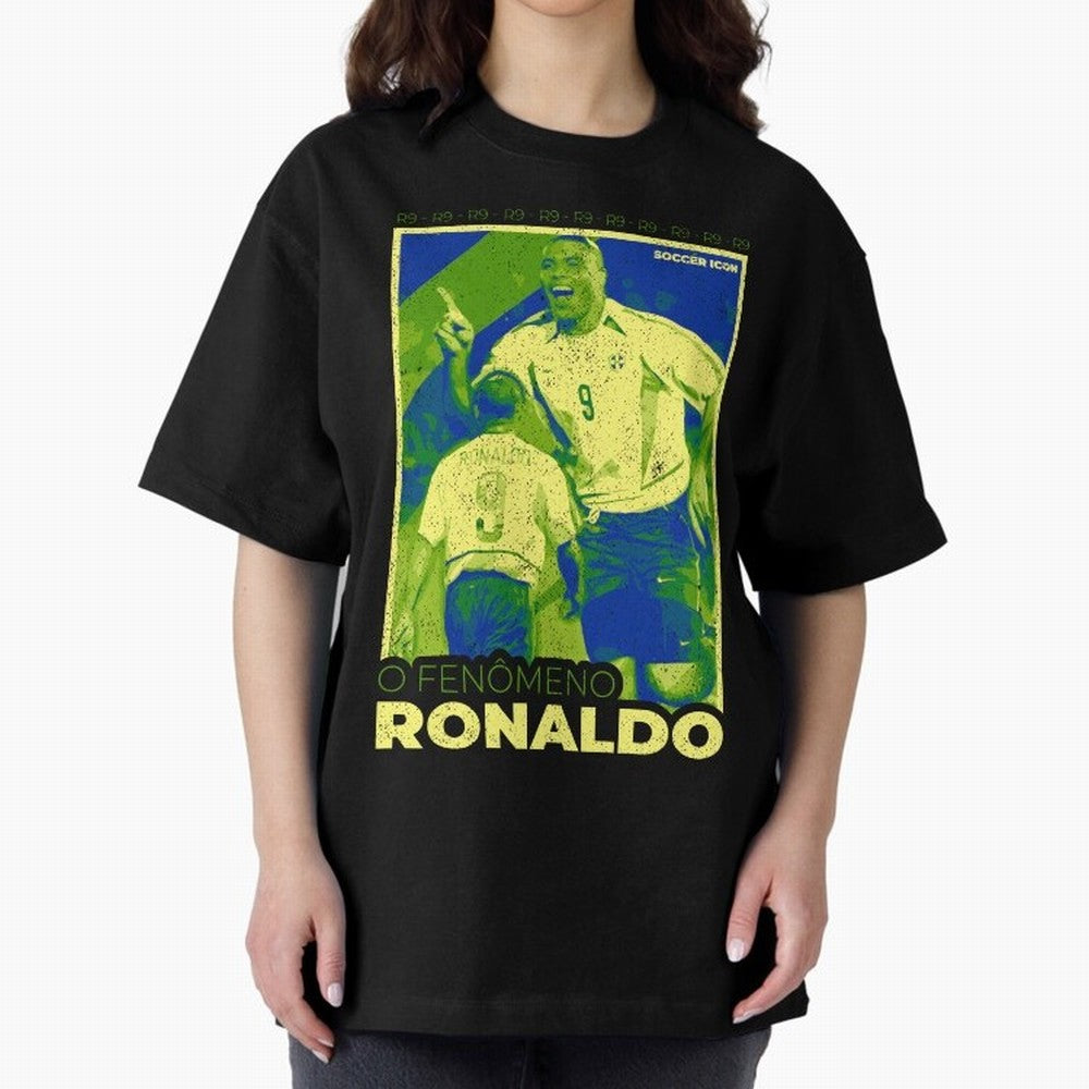 Ronaldo - Street Art - Soccer Icons Oversized T-Shirt Turn Every Weekend Toward Match Day Hype around FIFA World Cup 2026 Group Stage, Messi, Argentina, France and Brazil, Stadium Memories, Football Loyalty, International Chants and Championship