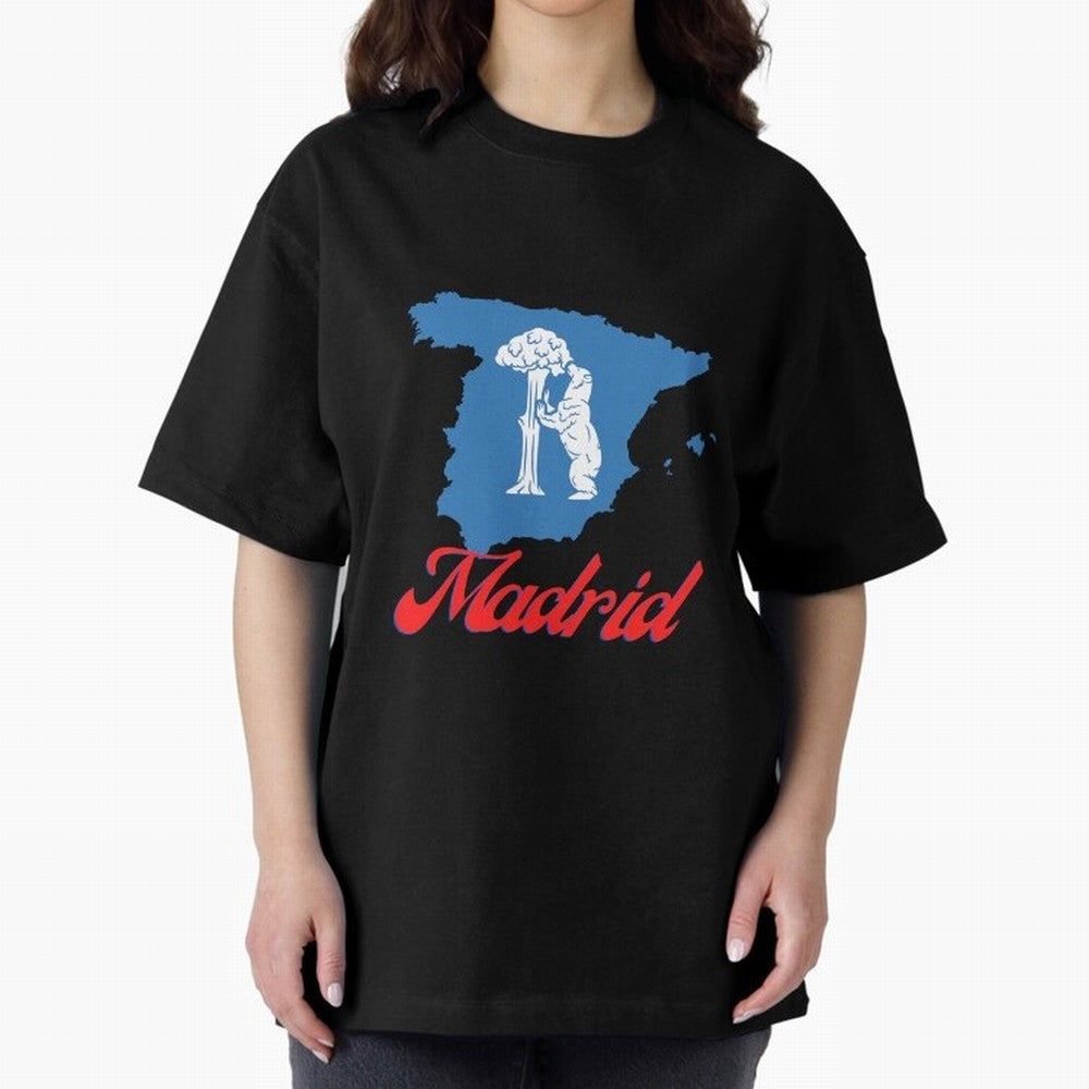 Madrid Bear Strawberry Tree Oversized T-Shirt Bring Retro Soccer Energy to the FIFA World Cup 2026 Group Stage Journey through Mbappe Highlights, Argentina Pride, Supporter Pride, Iconic Celebrations, Legendary Names and Global Match Day Energy;