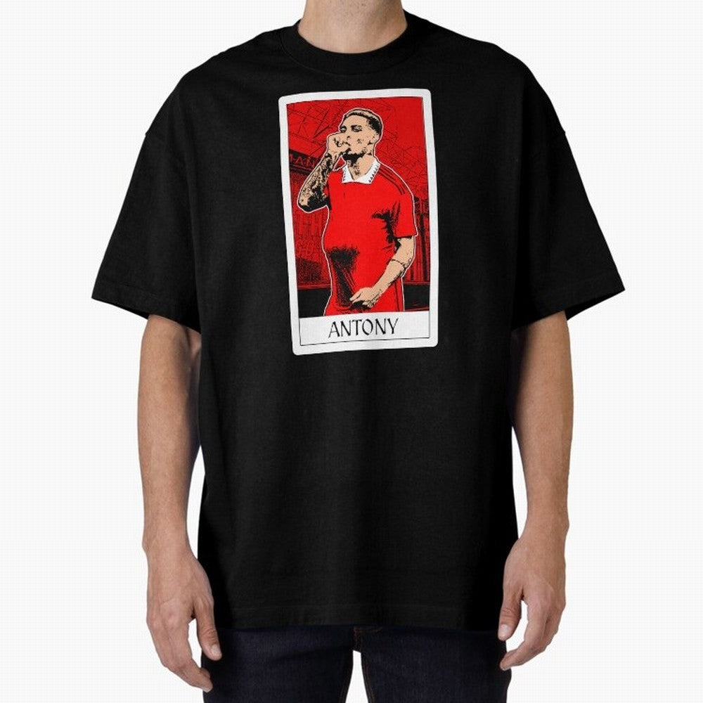 Antony Oversized T-Shirt Stand Out with Spirit from Global Football Passion for FIFA World Cup 2026 Group Stage, Highlighting Messi, Neymar and Mbappe, Argentina, Stadium Memories, Football Loyalty, International Chants and Championship Tradition;