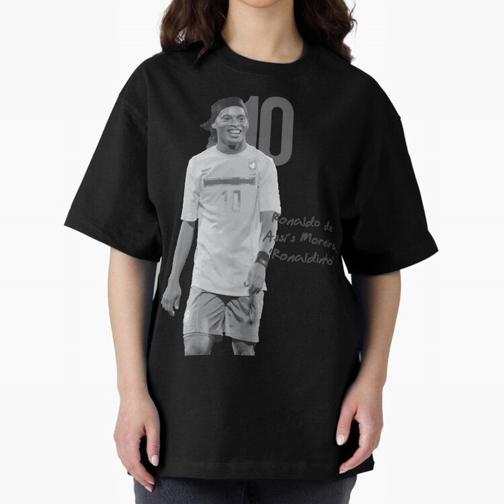 Ronaldo de Assis Moreira Ronaldinho Oversized T-Shirt Turn Up for Global Football Passion for FIFA World Cup 2026 Group Stage, Built around Neymar, Haaland and Cristiano Ronaldo, France and Portugal, Global Supporter Spirit, Legendary Goals,