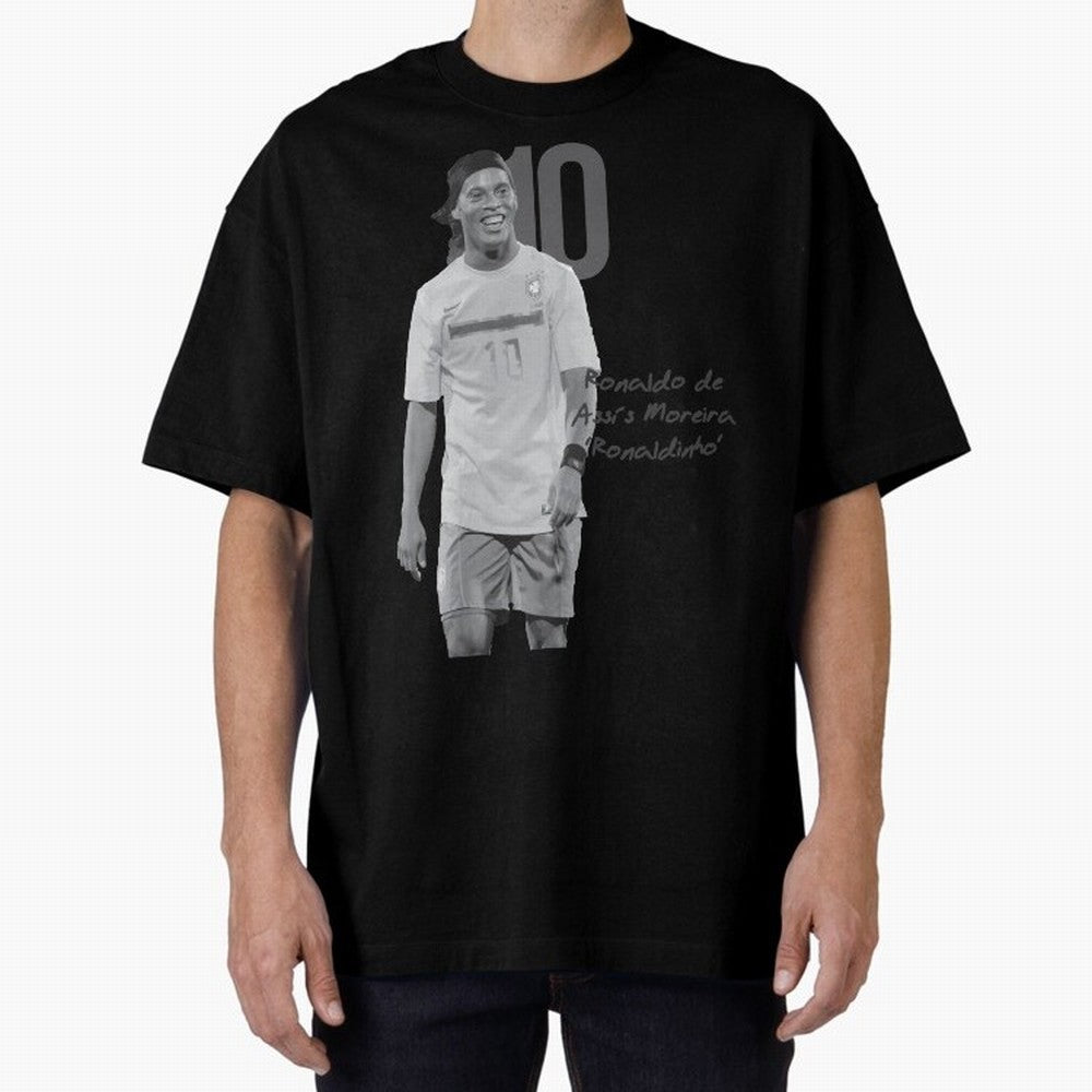 Ronaldo de Assis Moreira Ronaldinho Oversized T-Shirt Turn Up for Global Football Passion for FIFA World Cup 2026 Group Stage, Built around Neymar, Haaland and Cristiano Ronaldo, France and Portugal, Global Supporter Spirit, Legendary Goals,