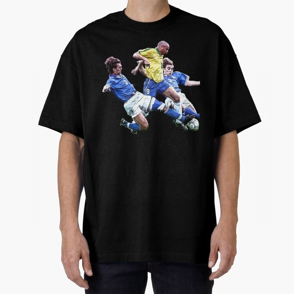 Ronaldo vs Maldini & Cannavaro Oversized T-Shirt Celebrate the Road through FIFA World Cup 2026 USA Canada Mexico Capturing Cristiano Ronaldo, Haaland and CR7, Argentina and Brazil Energy, Football Festival Excitement, Trophy Ambitions, Country