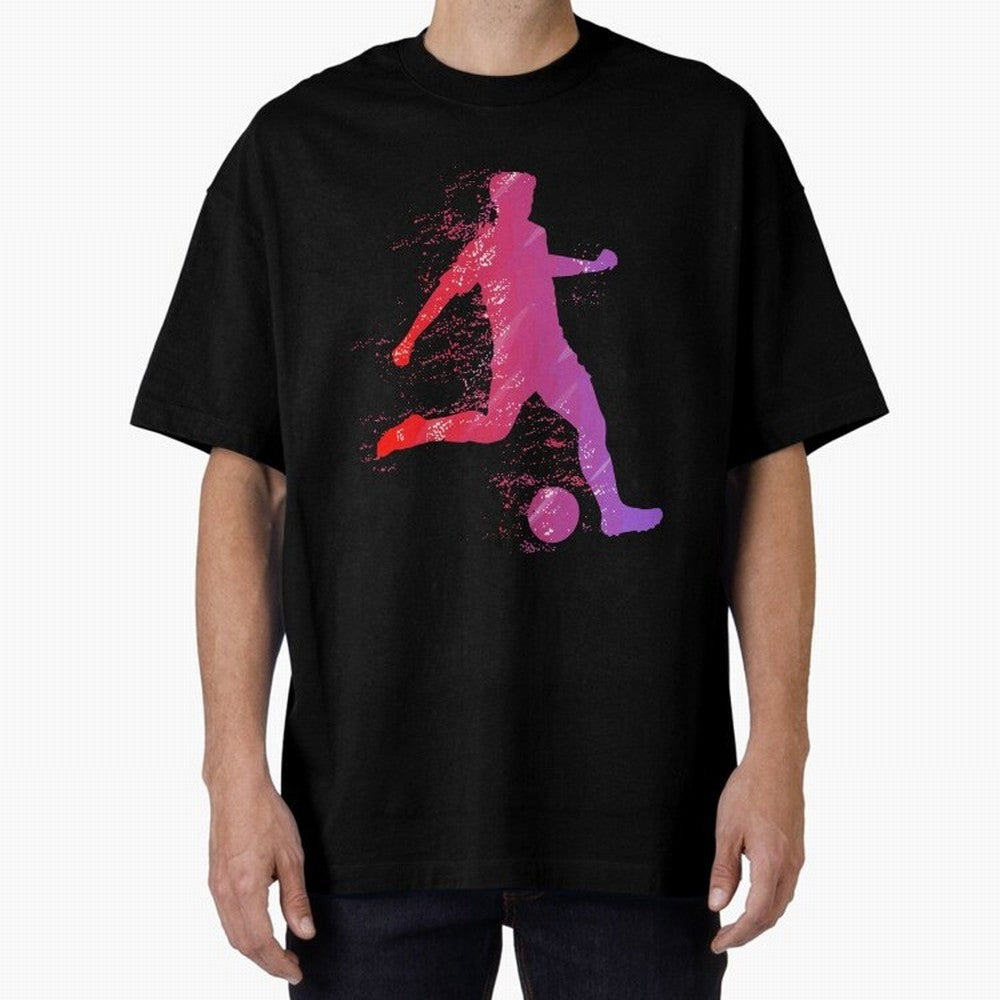 Soccer Player Shoot Oversized T-Shirt Bring Match Day Hype around FIFA World Cup 2026, Cristiano Ronaldo, Haaland and CR7, Argentina and Brazil, Championship Spirit, Famous Goals, Roaring Crowds and International Football Unity; Great for Watch