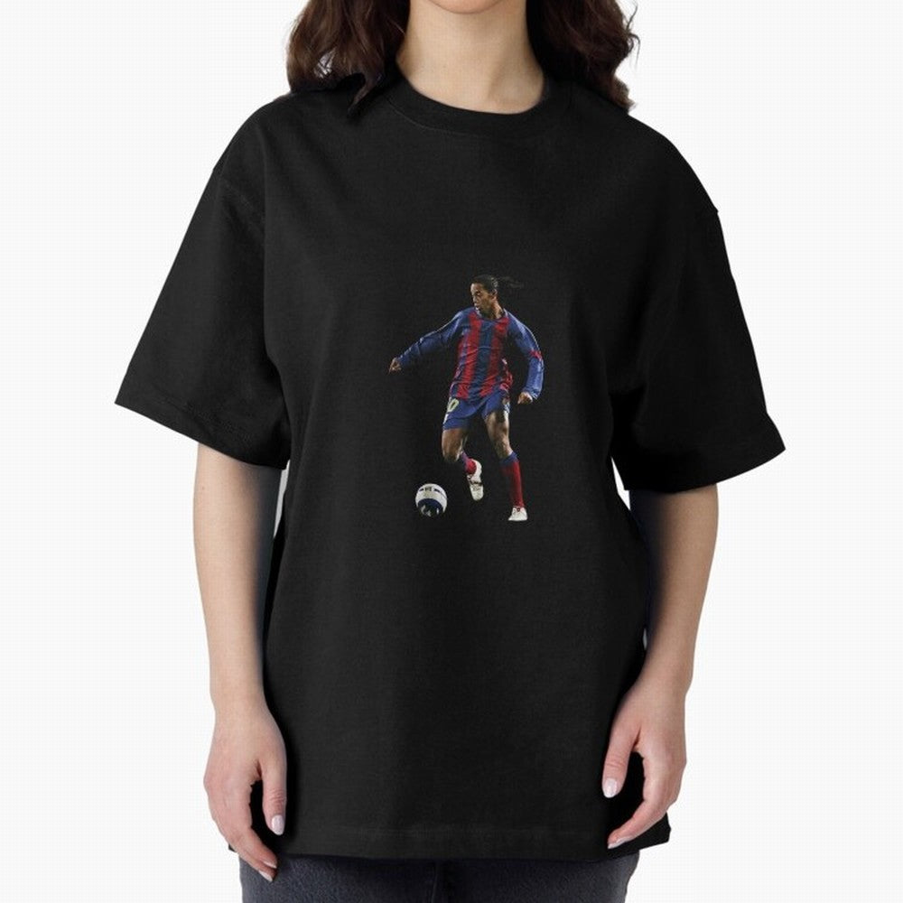 Ronaldinho Gaucho Oversized T-Shirt Represent the FIFA World Cup 2026 Journey through Messi and Cristiano Ronaldo Highlights, England, France and Netherlands Pride, Global Supporter Spirit, Legendary Goals, National Colors and Tournament