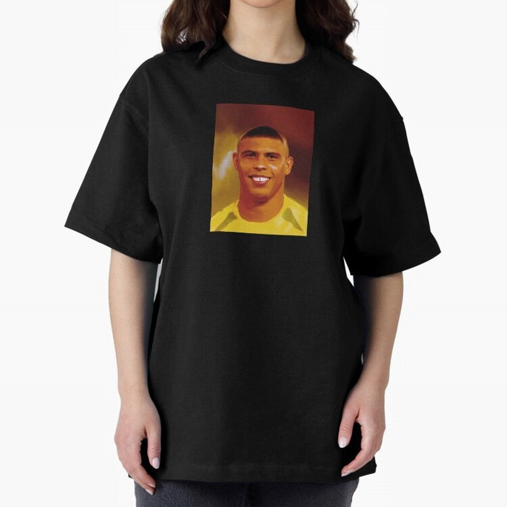 Ronaldo Nazario Digital Painting Oversized T-Shirt Feel the Heartbeat of Match Day Hype around FIFA World Cup 2026, Haaland, Netherlands, Football History, Final Match Energy, Crowd Noise and Once in a Lifetime Moments; Created for Match Day