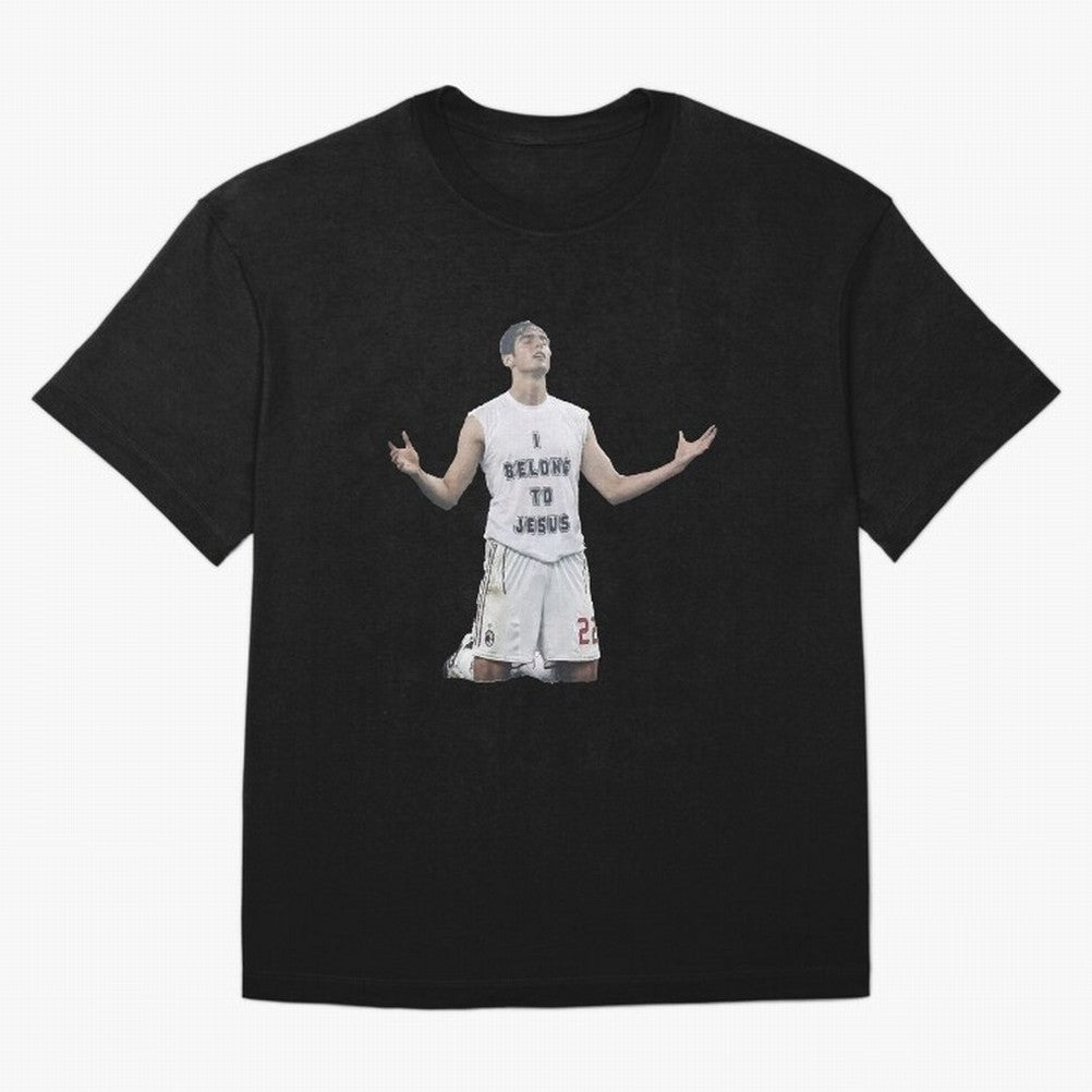 Ricardo Kaka wearing  I belong to Jesus  t-shirt sticker for football lovers Oversized T-Shirt Treasure Match Day Hype around FIFA World Cup 2026 USA Canada Mexico, Neymar, Haaland and Cristiano Ronaldo, Brazil, Portugal and Argentina, Stadium