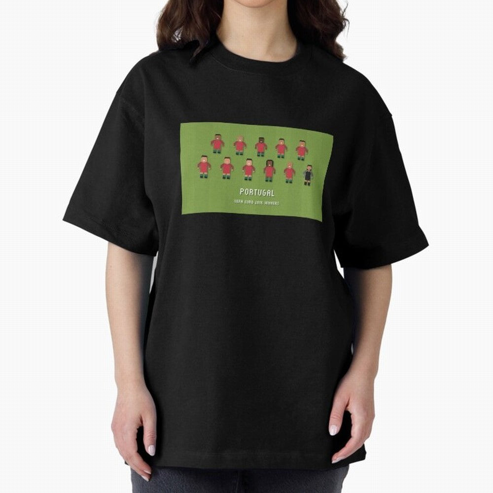 Portugal Euro 2016 Winning Squad Oversized T-Shirt Join the Countdown to Match Day Hype around FIFA World Cup 2026 Group Stage, Messi, Netherlands, Stadium Memories, Football Loyalty, International Chants and Championship Tradition; Perfect for